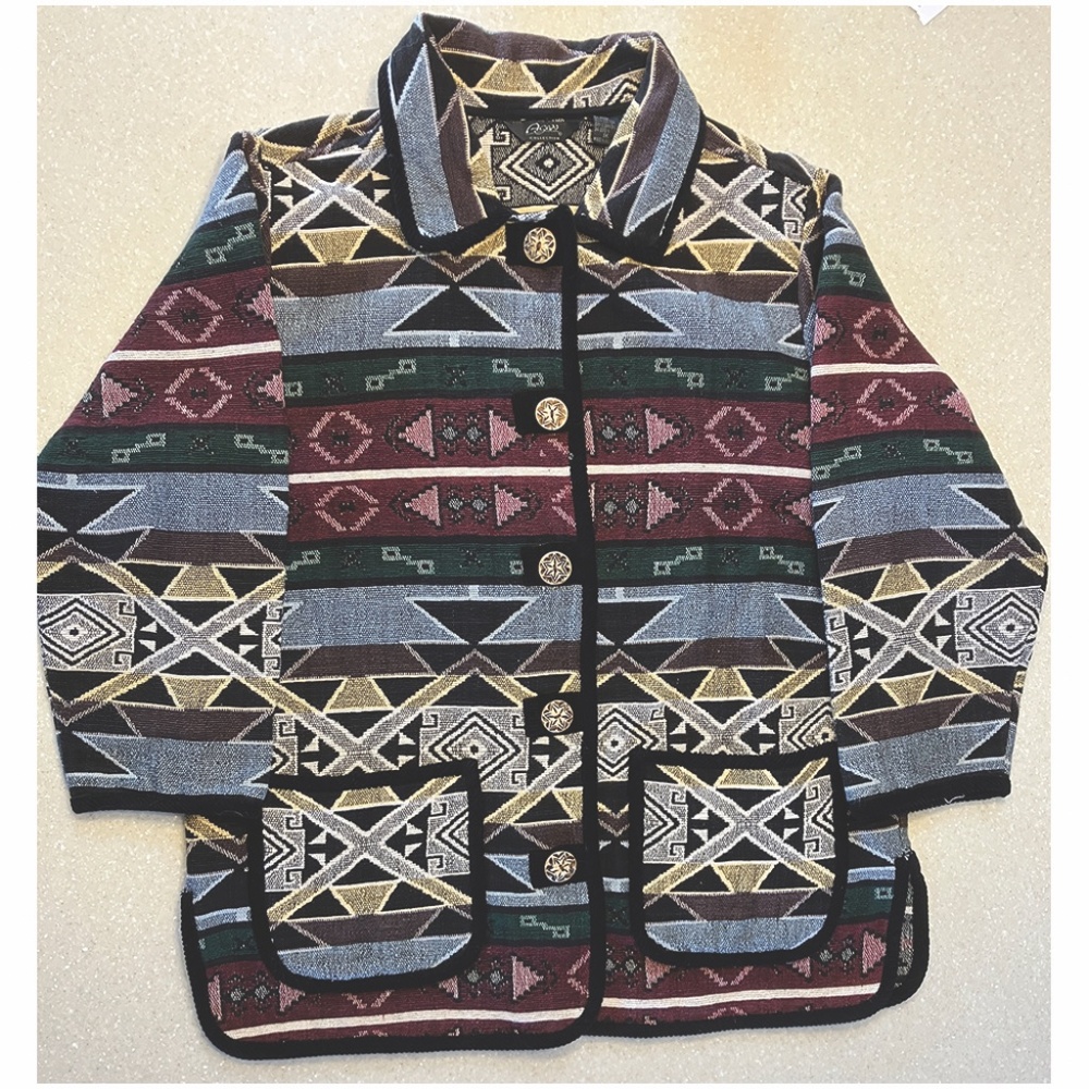 Agazo Collection Woven Native Blazer Size 1x